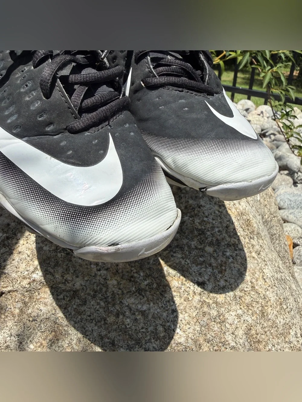 Nike Alpha Huarache Varsity Keystone Baseball Cleats Black White Mens 7 Athletic